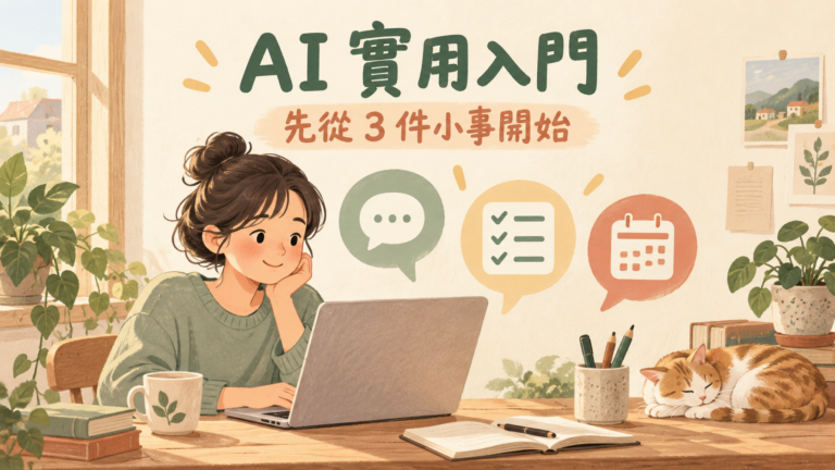 AI 到底可以幫我做什麼？新手先試這 3 件小事